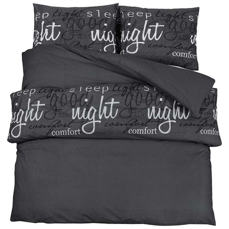 VIDAXL -Duvet -Überraschungs -Set 140x200 cm Baumwollschwarz