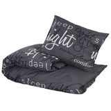 Vidaxl Duvet Overray Set 140x200 cm bomullssvart