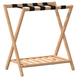 Vidaxl -Gepäckregal 68x38x58 cm Bambus
