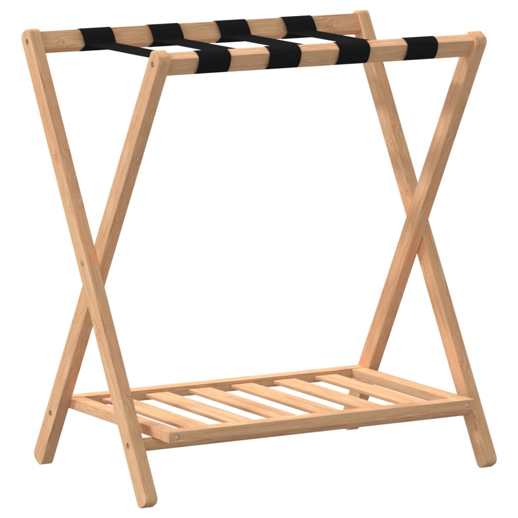 Rack per bagagli vidaxl 68x38x58 cm bambù