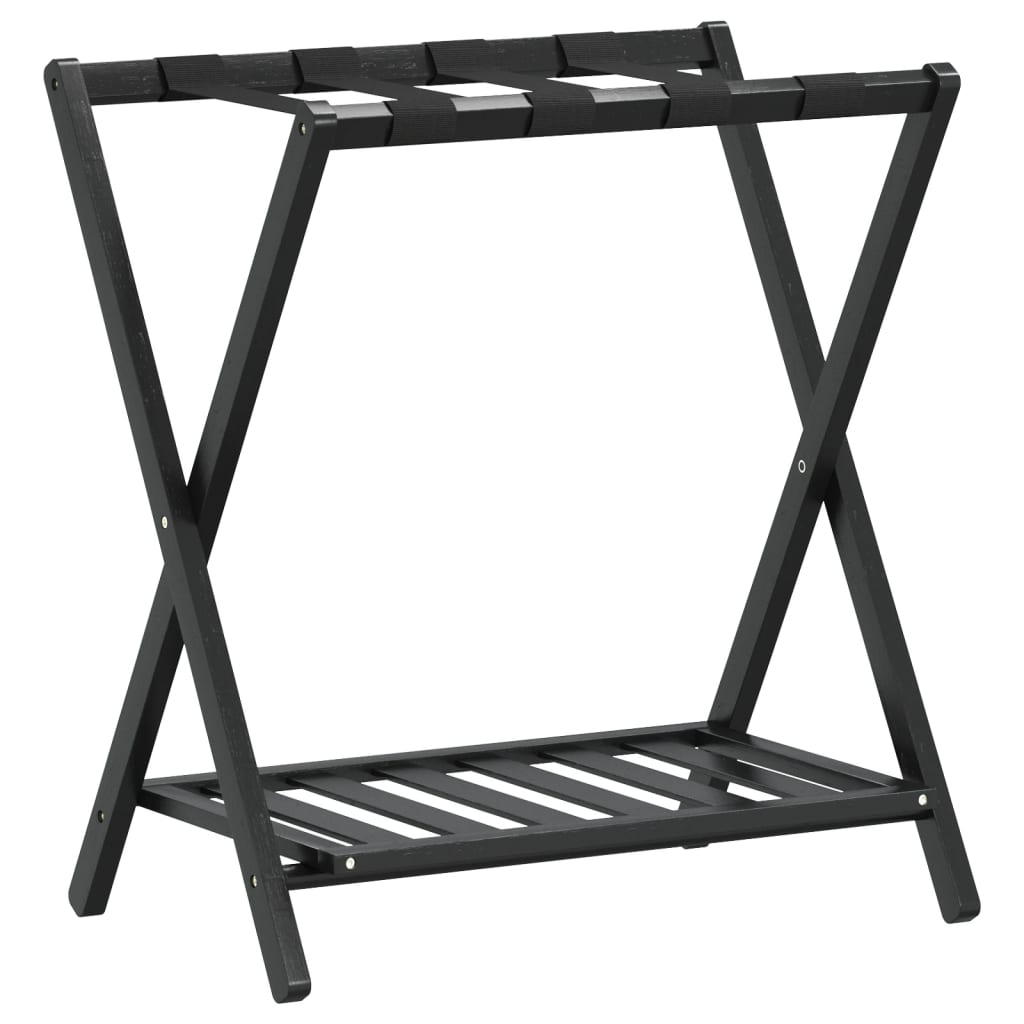 Vidaxl -Gepäck Rack 68x38x58 cm Bambusschwarz