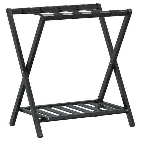 Vidaxl -Gepäck Rack 68x38x58 cm Bambusschwarz