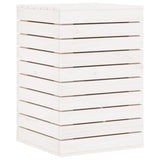Vidaxl Waschkorb 44x44x66 cm Festkiefer weiß