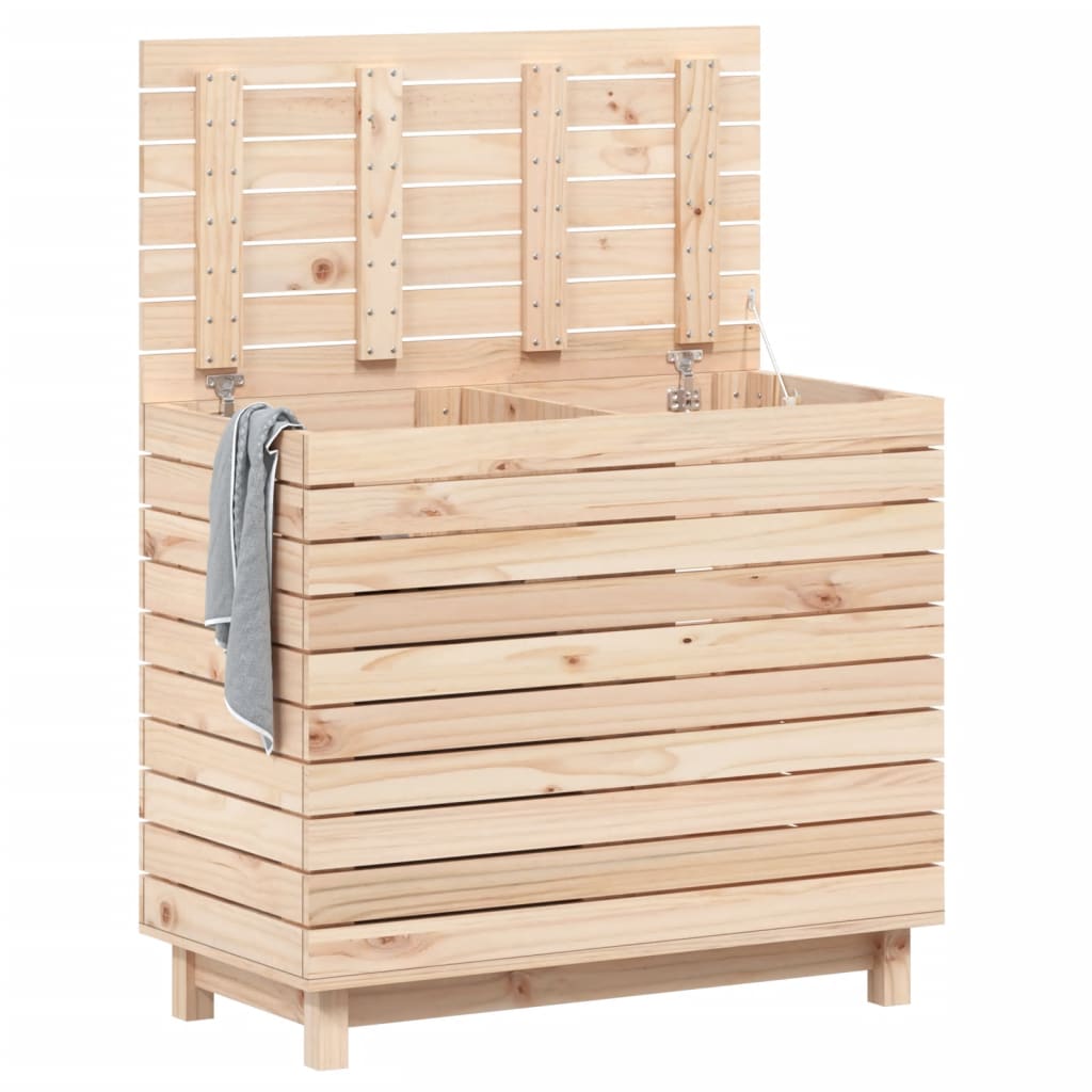 Vidaxl laundry basket 88.5x44x76 cm solid pine