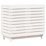 Vidaxl Waschkorb 88.5x44x76 CM Festkiefer weiß