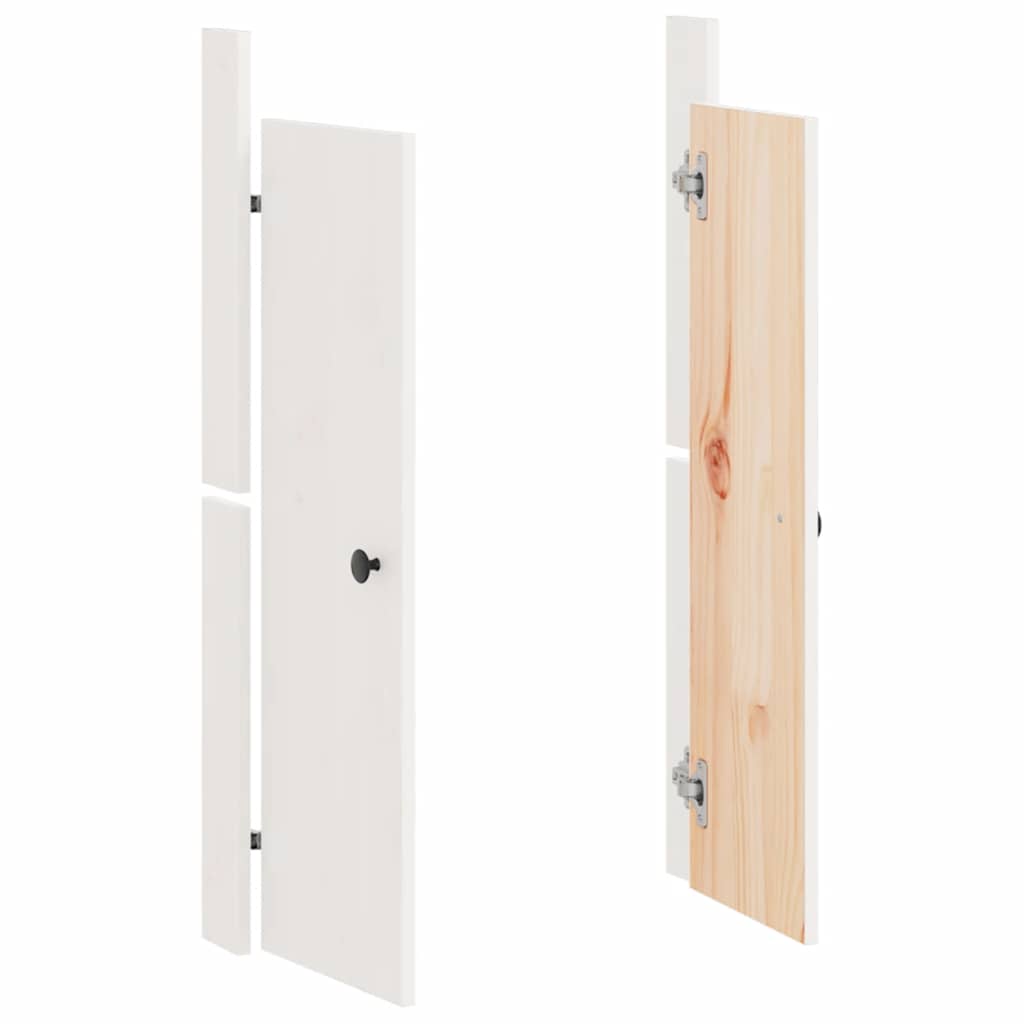 Vidaxl Schranktüren für Außenküche 2 ST 50x9x82 cm Kiefernholz Weiß weiß