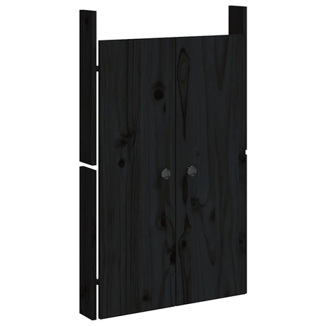 Vidaxx Schranktüren für Outdoorküche Meppel 50x9x82 cm Kiefernholz schwarz