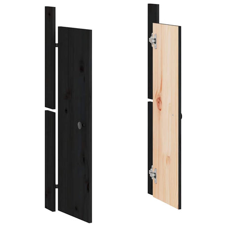 Vidaxx Schranktüren für Outdoorküche Meppel 50x9x82 cm Kiefernholz schwarz
