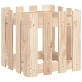 Vidaxl -planter med fekting 40x40x40 cm solid furu