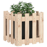 Vidaxl -planter med fekting 40x40x40 cm solid furu