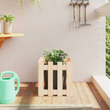 Vidaxl -planter med fekting 40x40x40 cm solid furu