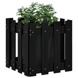 VIDAXL -Planungsbox mit Zaundesign 40x40x40 cm Festkiefer schwarz