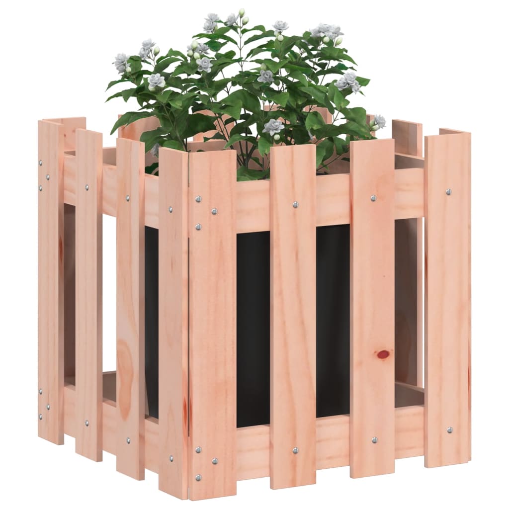 Vidaxl Planter med hegn 40x40x40 cm solid Douglashout