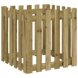 Vidaxx Pflanzgefäß mit Zaundesign 60x60x60 cm imprägniertes Kiefernholz