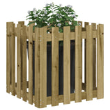 Vidaxx Pflanzgefäß mit Zaundesign 60x60x60 cm imprägniertes Kiefernholz