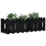 Vidaxx Pflanzgefäß Hochzaun Design 100x30x30 cm Kiefernholz schwarz