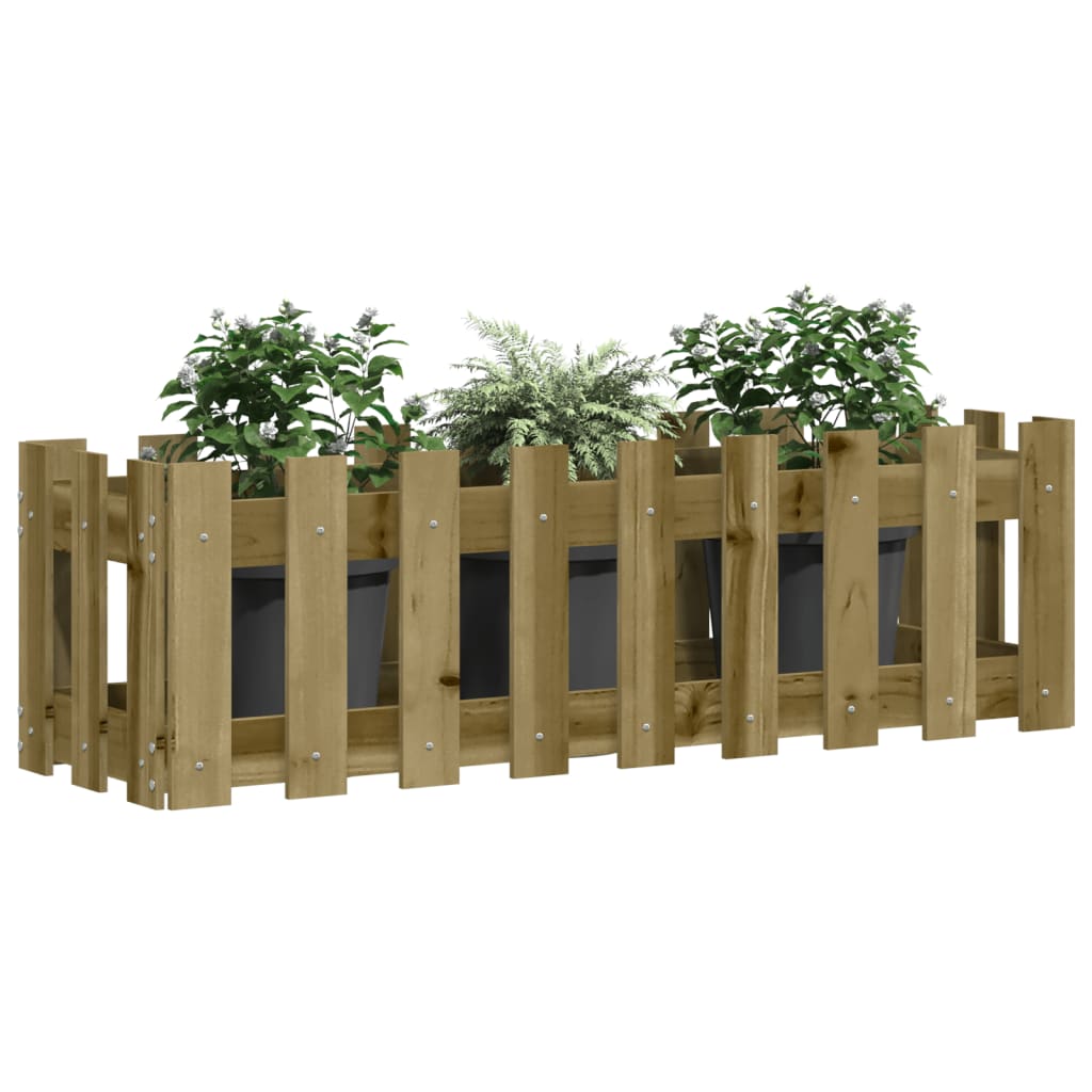 Vidaxl Plantter Innen Token Design 100x30x30 cm imprägnéiert Holz