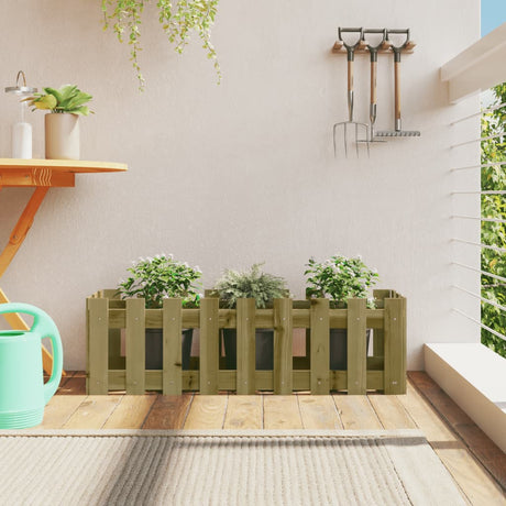 VIDAXL -Pflanzgefäßintermeister HEK -Design 100x30x30 cm imprägniertes Holz
