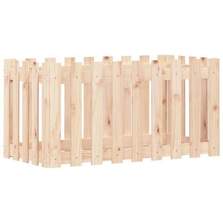 Vidaxx Pflanzkübel erhöht mit Zaundesign 100x50x50 cm Kiefernholz