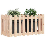 Vidaxx Pflanzkübel erhöht mit Zaundesign 100x50x70 cm Kiefernholz