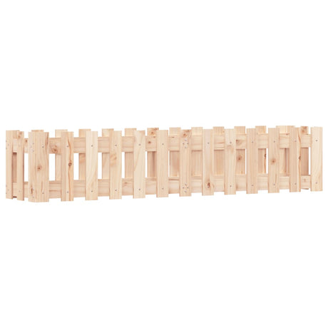 Vidaxl -Pflanzer mit Zaundesign 150 x 30 x 30 cm Kiefernholz