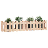 Plantador Vidaxl elevado con diseño de valla 150x30x30 cm de madera de pino