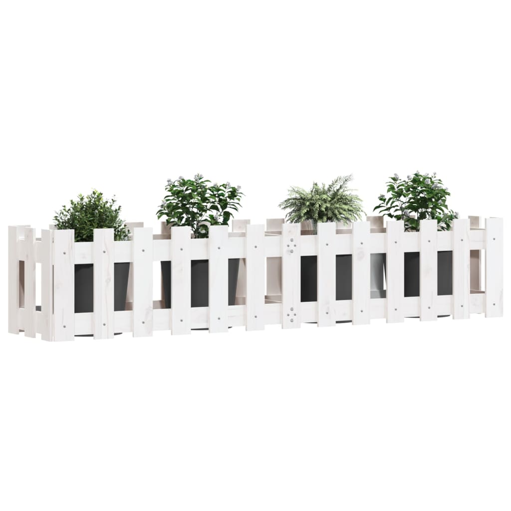 Vidaxl Planter Insent HEK Design 150x30X30 cm borovice dřevo bílé