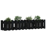 Vidaxl Pflanzer Insent HEK Design 150x30x30 cm Kiefernholz schwarz