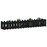 Vidaxl Pflanzer Insent HEK Design 200x30x30 cm Kiefernholz schwarz