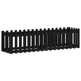 Vidaxx Pflanzgefäß Hochzaun Design 200x50x50 cm Kiefernholz schwarz