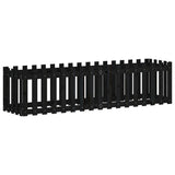 VidaXL Planter Insent Hek Design 200x50x50 cm Pine wood Black