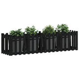 VidaXL Planter Insent Hek Design 200x50x50 cm Pine wood Black