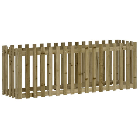 Vidaxx Pflanzgefäß, erhöhtes Zaundesign, 200 x 50 x 70 cm, imprägniertes Holz