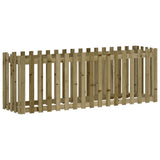 Vidaxx Pflanzgefäß, erhöhtes Zaundesign, 200 x 50 x 70 cm, imprägniertes Holz