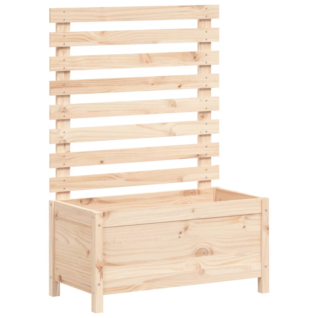 Vidaxx Pflanzgefäß mit Gestell 79x39,5x114 cm massives Kiefernholz