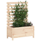 Vidaxx Pflanzgefäß mit Gestell 79x39,5x114 cm massives Kiefernholz