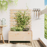 Vidaxx Pflanzgefäß mit Gestell 79x39,5x114 cm massives Kiefernholz