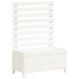 VIDAXL -Pflanzer mit Rack 79x39.5x114 cm Festkiefern Weiß weiß