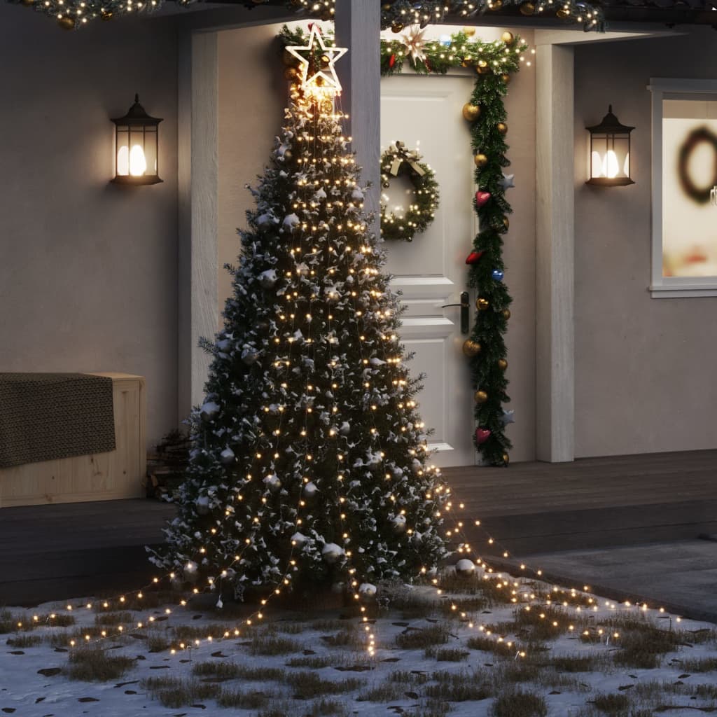 VidaXL Weihnachtsbaumbeleuchtung 320 warmweiße LEDs 375 cm