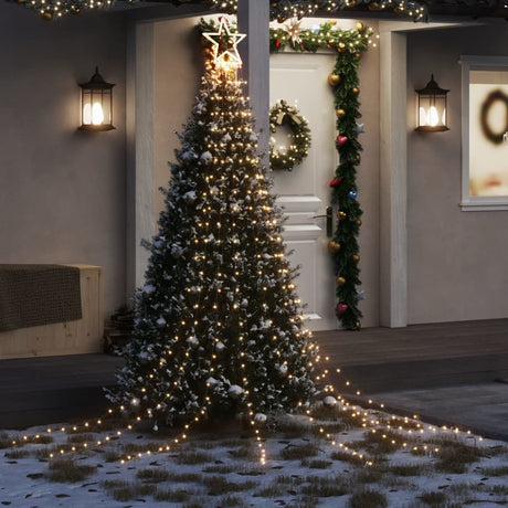 VidaXL Weihnachtsbaumbeleuchtung 320 warmweiße LEDs 375 cm