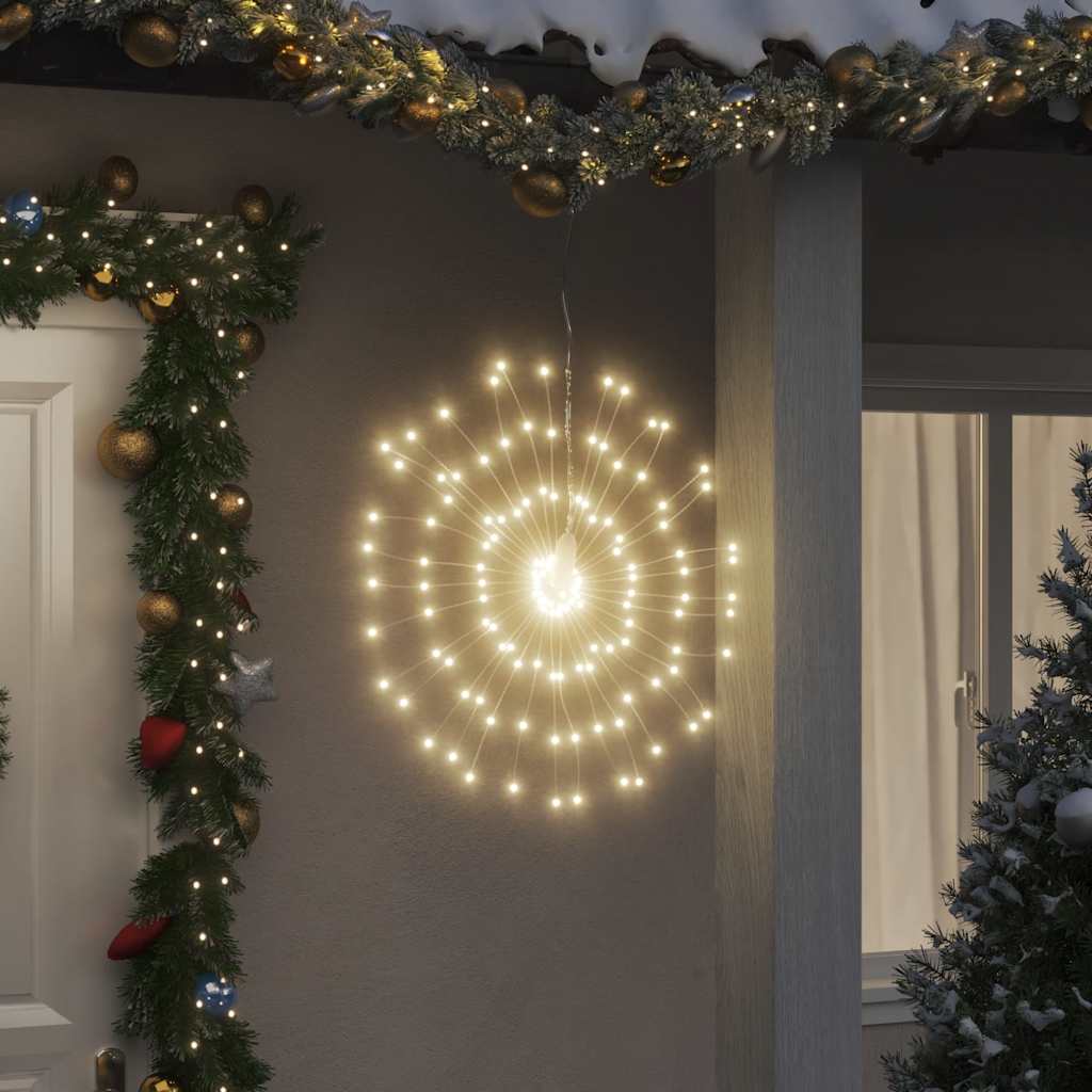 VidaXL Weihnachtsbeleuchtung Feuerwerk 140 warmweiße LEDs 17 cm