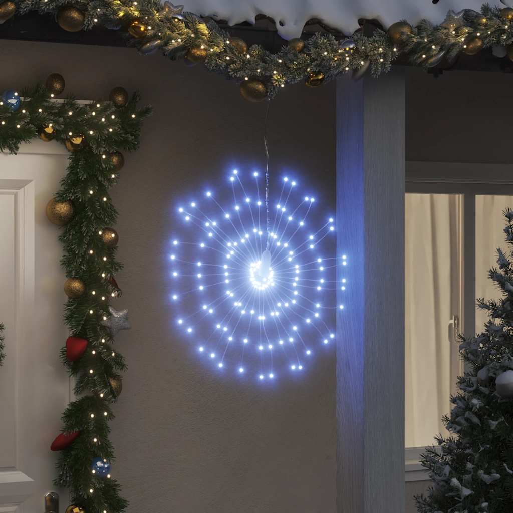 Vidaxl Weihnachtsbeleuchtungs Feuerwerk 140 kalte weiße LEDs 17 cm
