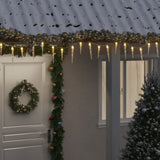 VidaXL Weihnachtsbeleuchtung Eiszapfen mit 100 LEDs 10 m Acryl PVC warmweiß