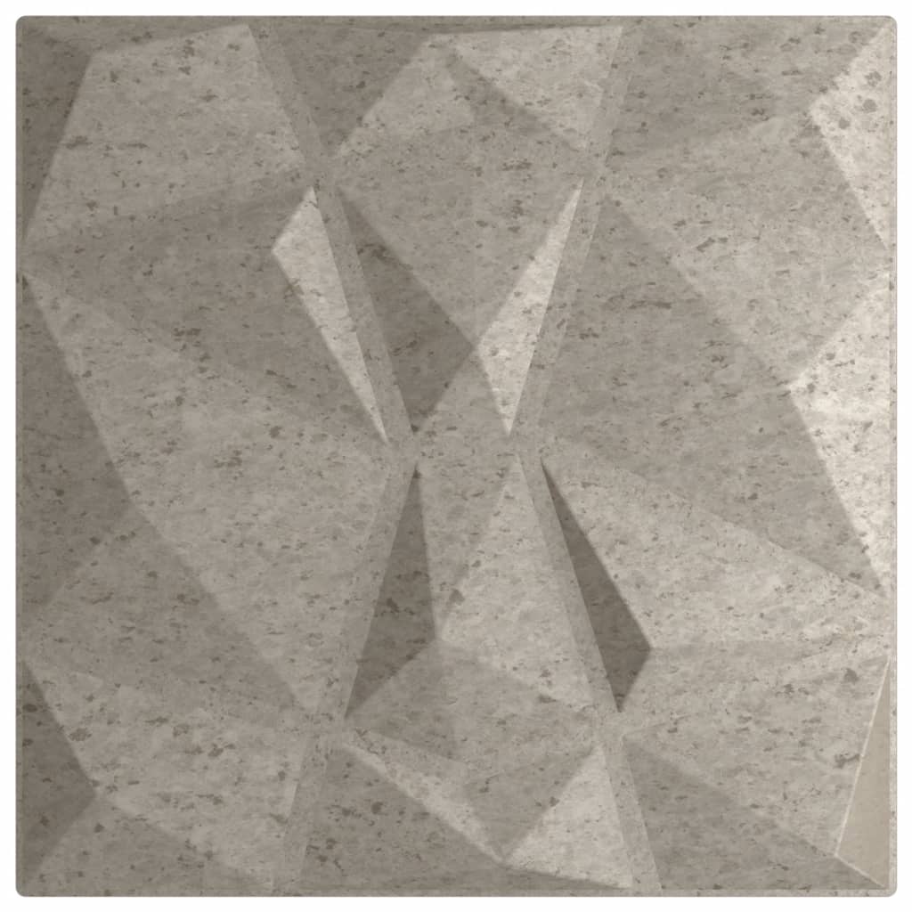 Vidaxl 48 ST Wall Panels Diamond 12 m² 50x50 cm XPS Concrete Cena