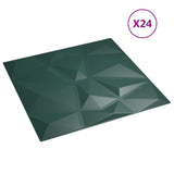 Vidaxl Pannelli a parete 24 ST Diamond 6 m² 50x50 cm XPS Verde