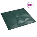 Vidaxl 48 St Wand Panels Diamant 12 m² 50x50 cm XPS Green