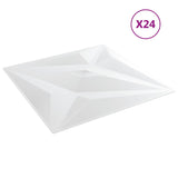 Vidaxl 24 St Wall Panels Star 6 m² 50x50 cm XPS White