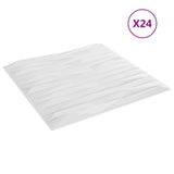 VIDAXL Pannelli a parete da 24 ST pietra 6 m² 50x50 cm xps bianco