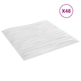 Vidaxl 48 paneles de pared de la piedra 12 m² 50x50 cm XPS blanco