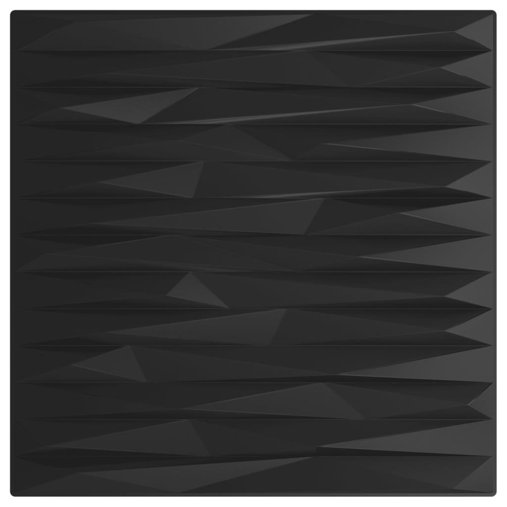 VidaXL 24 Stück Wandpaneele Stein 6 m² 50x50 cm XPS Schwarz